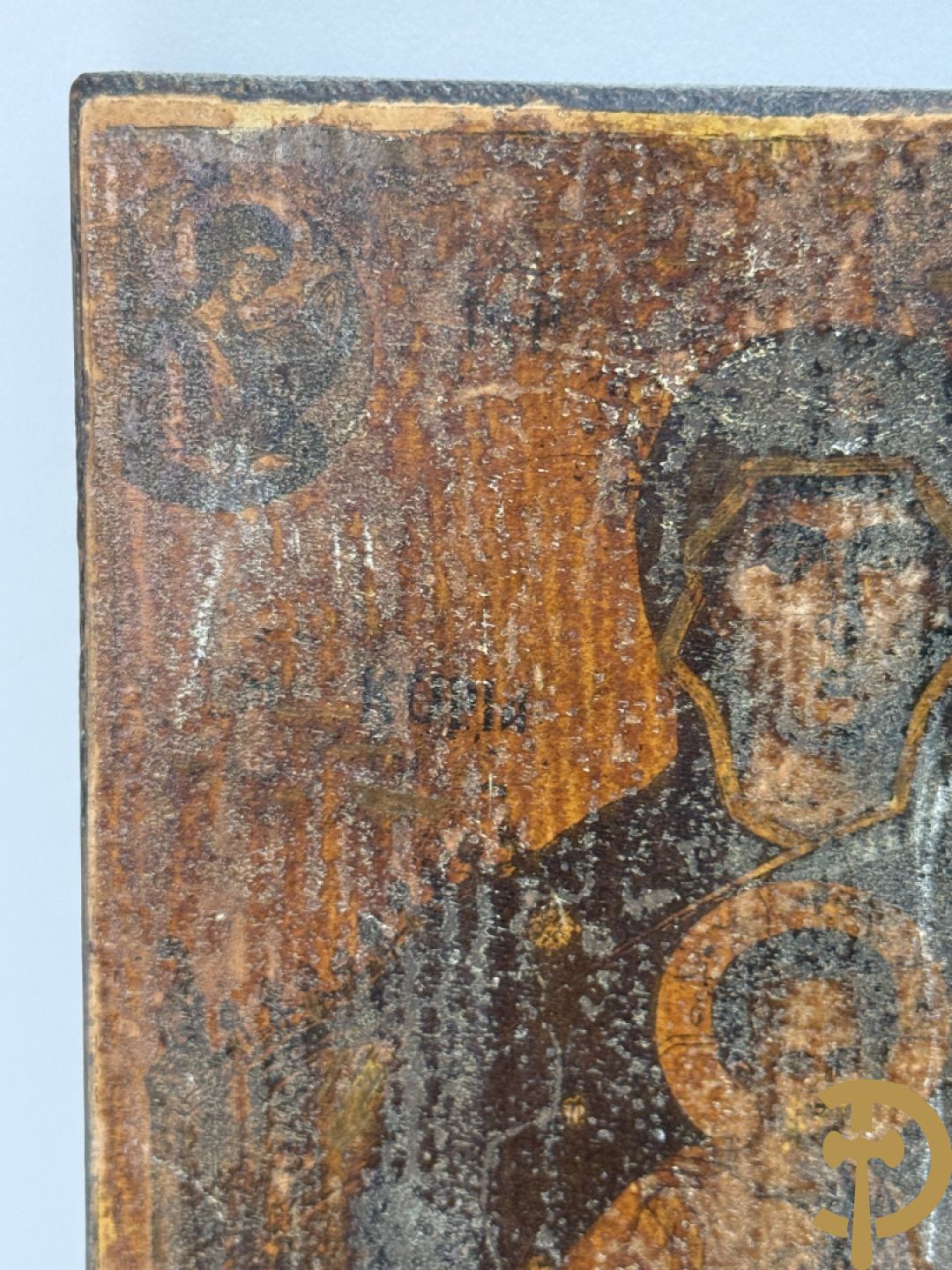 Ikoon met voorstelling van Madonna met kind + ikoon met voorstelling van engel Gabriël