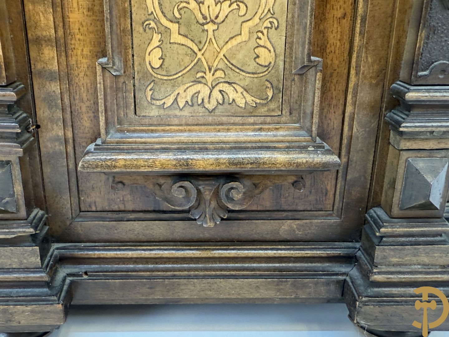 Houten gemarketteerd schatkistje