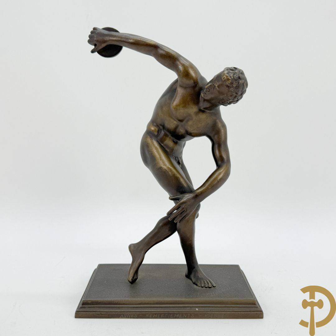 HEIDELBERG getekend 'Discuswerper' zamak beeld