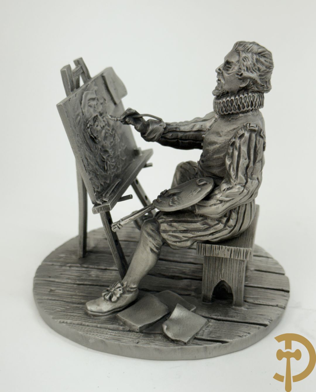 Twaalf tinnen ambachten, gestempeld van Franklin Mint