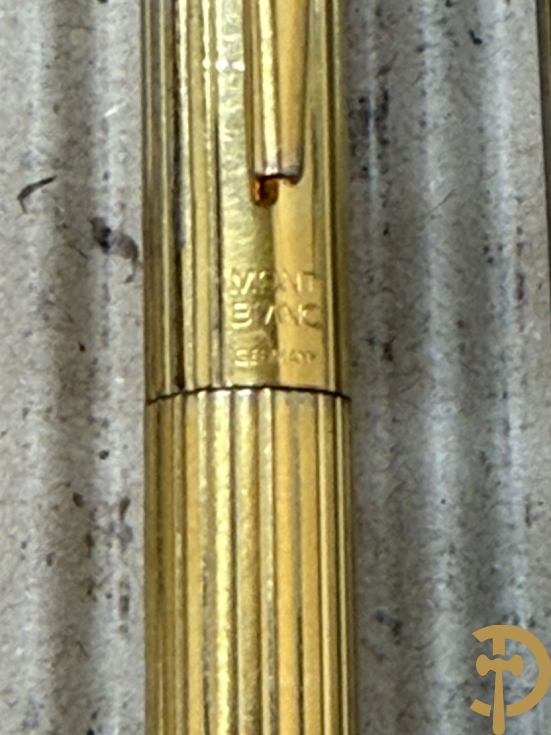 Vergulde en verzilverde vulpen Mont Blanc, met gemerkte pen