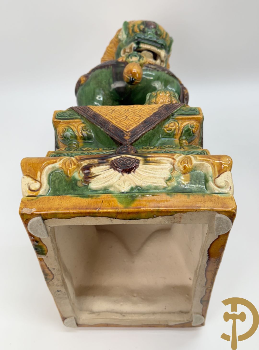 Paar Aziatische geglazuurde Aziatische fo-honden