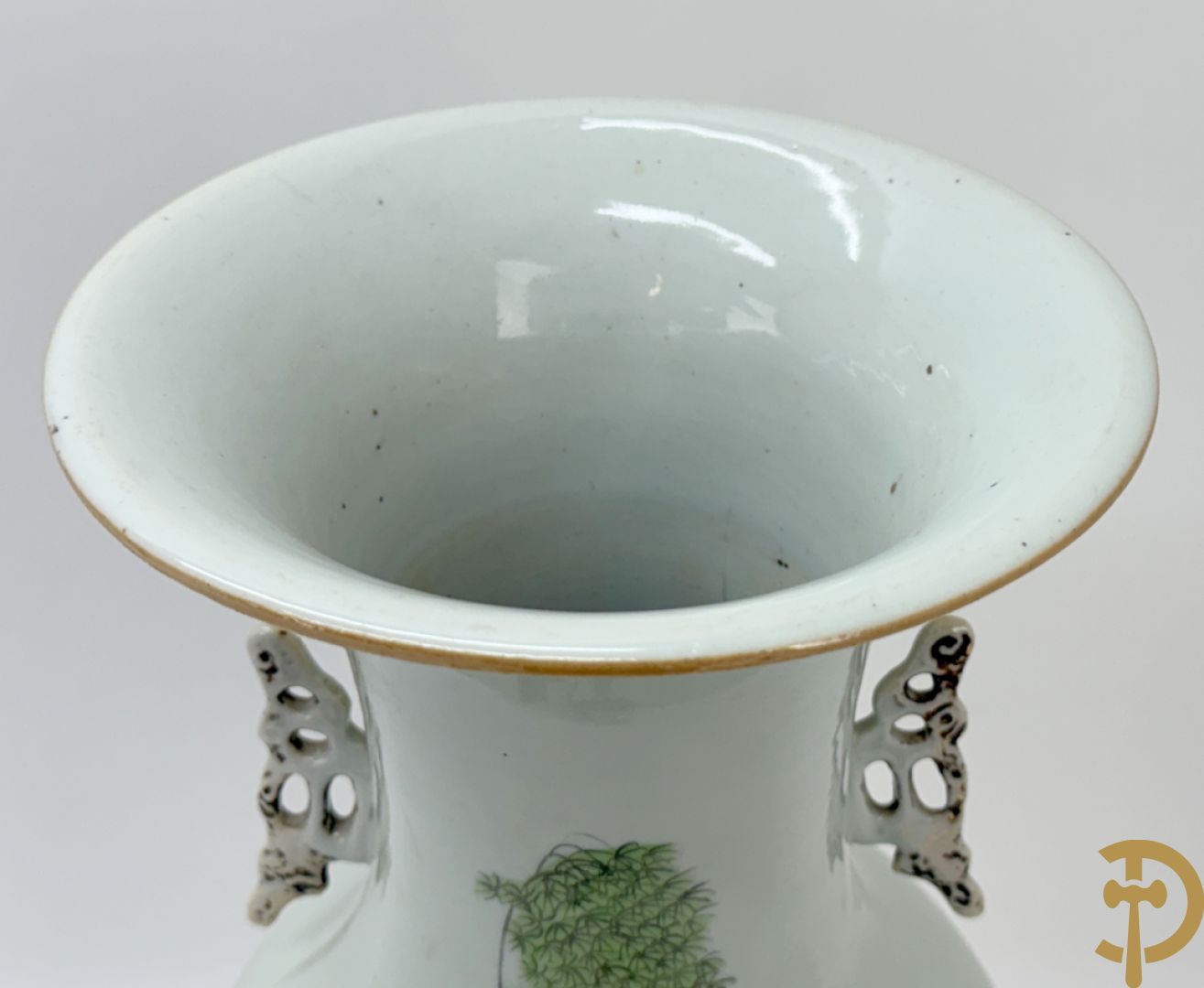 Chinese porseleinen vaas met decor van kinderen en geisha