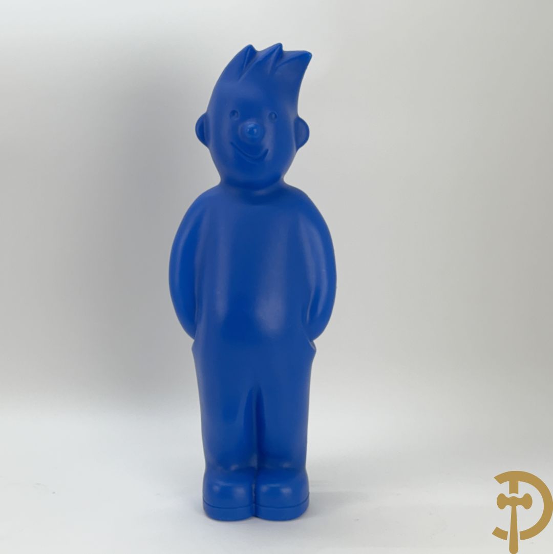 Staande lampadaire in blauwe plexi van Kuifje, gemerkt Interconcept designed by Harry Grieshaeber