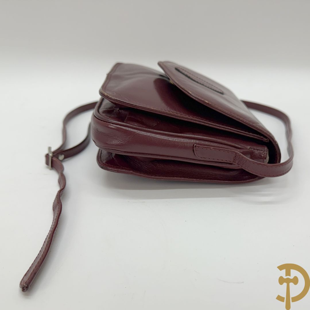 Bordeaux lederen aktentas Cartier + handtas Cartier