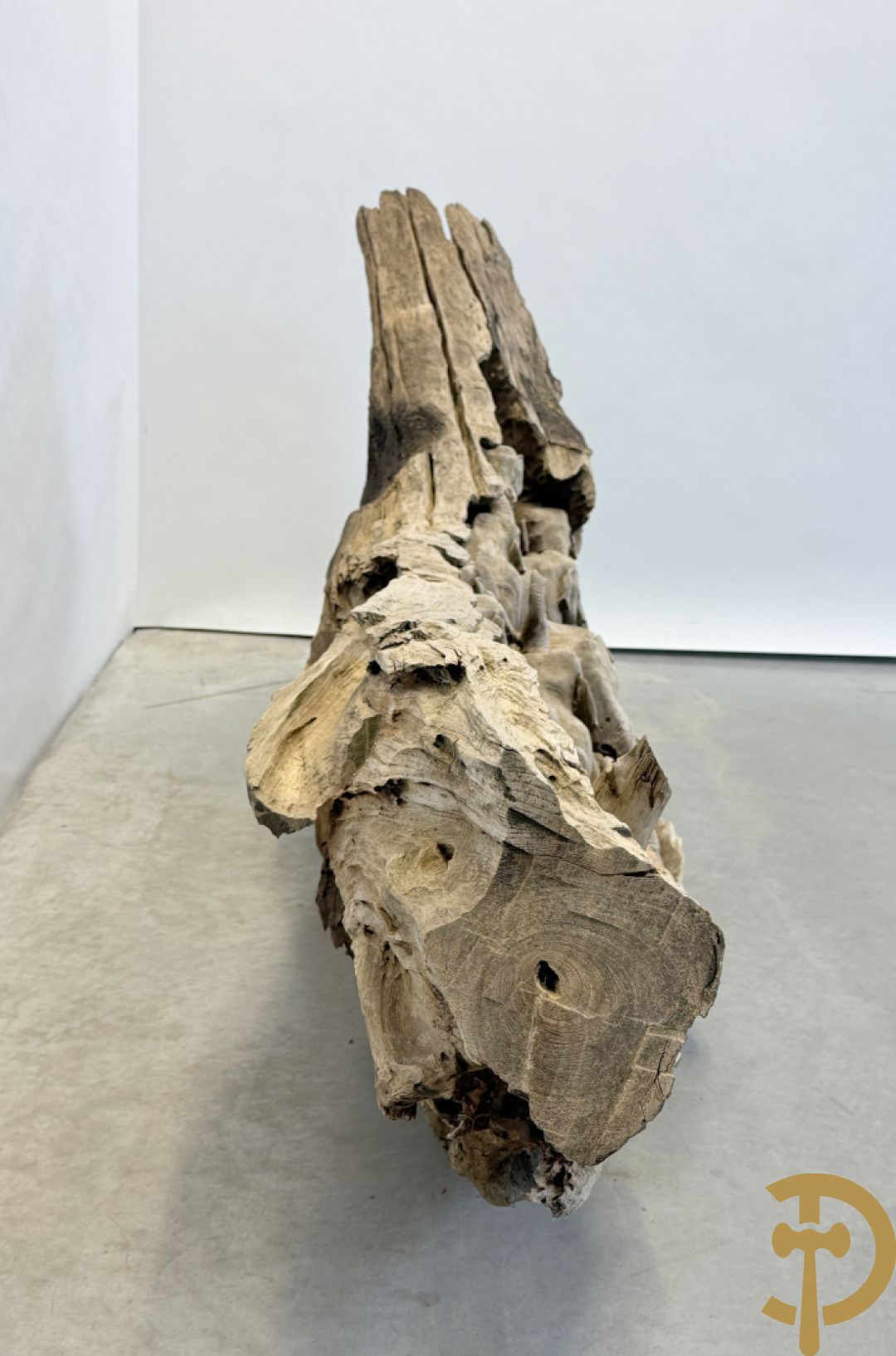 Teakhouten Aziatische sculptuur van groep olifanten