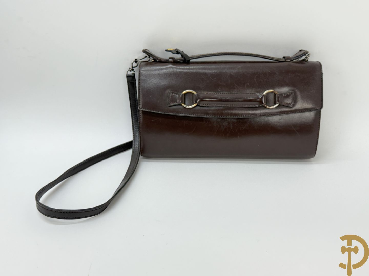 Twee vintage Delvaux handtassen (zwart en bruin) + geldbeugel + lege doosjes