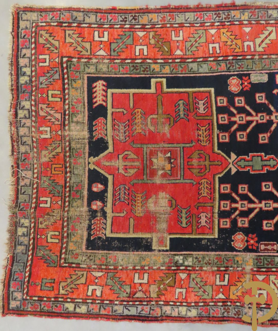 Drie oosterse handgeknoopte tapijten Kaukasus