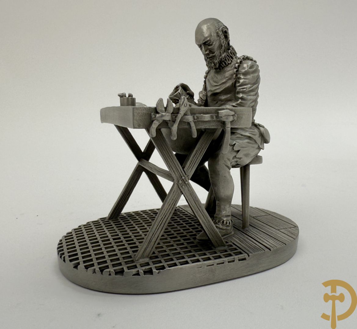 Twaalf tinnen ambachten, gestempeld van Franklin Mint