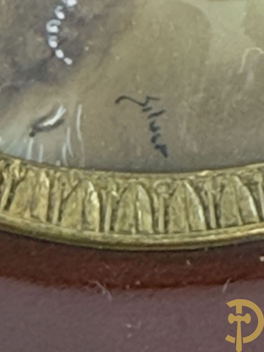 Vijf miniaturen met damersportretten en romantische scène, waarvan 4 getekend : de Roussely, Canova, Siluce ? en Domery ?