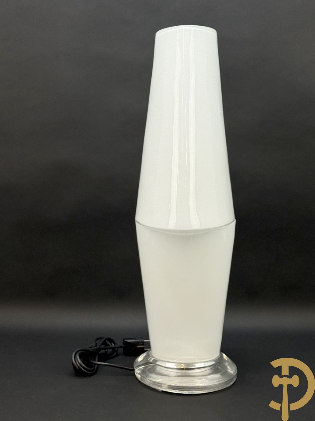 Design melkglazen lampadaire, AV Mazzega XL