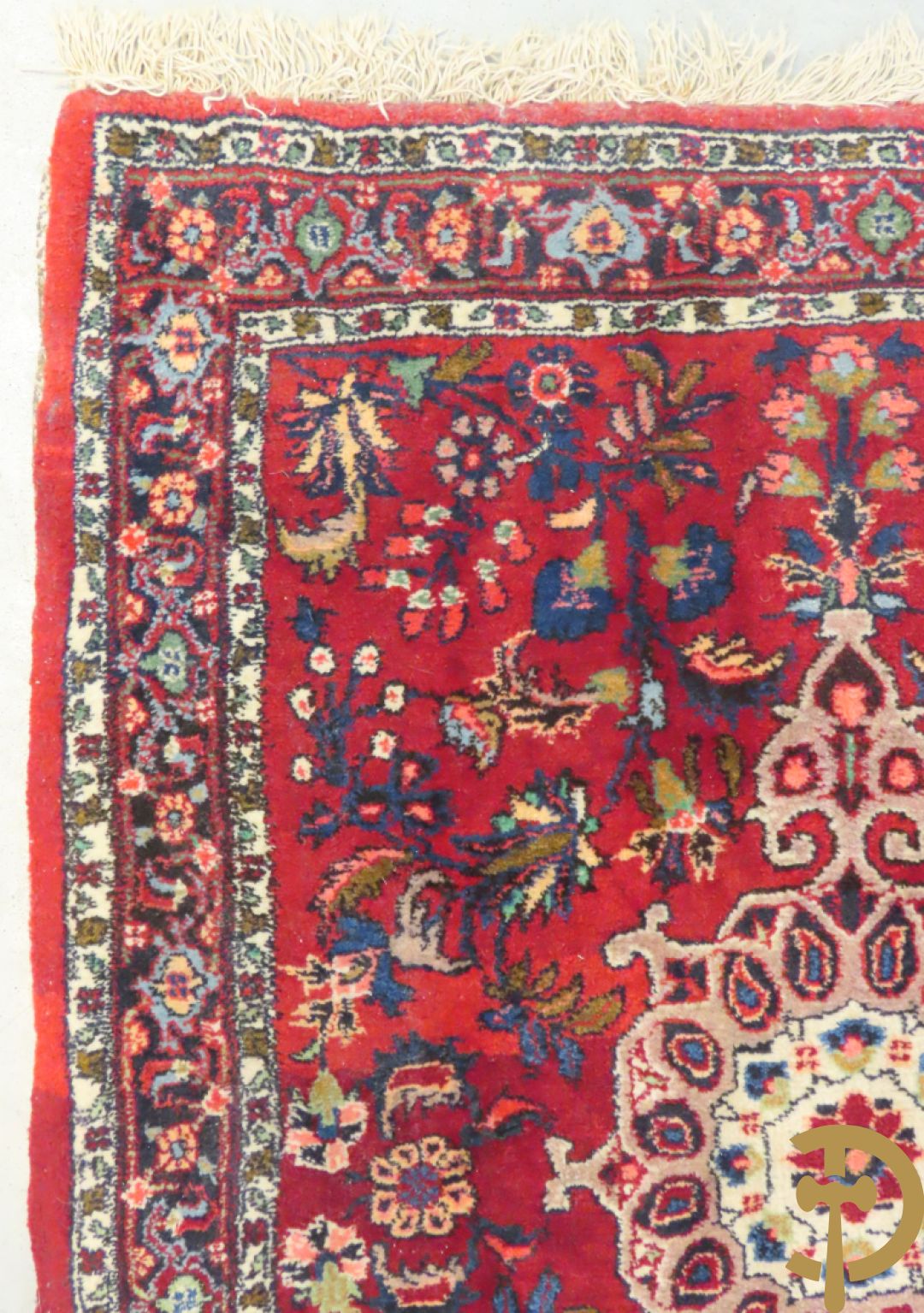 Vier Perzische kleine oosterse handgeknoopte tapijten w.o. 1 Bidjar en 3 Hamadan