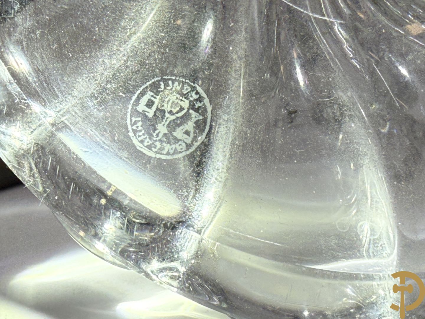 Paar kandelaars in helder kristal, Baccarat