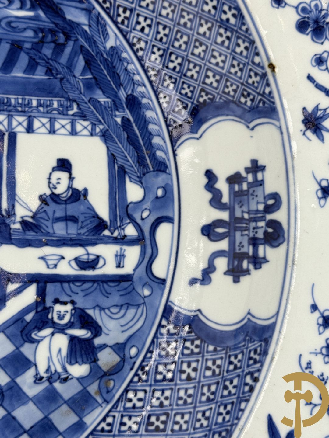 Chinese blauw/wit porseleinen schotel 