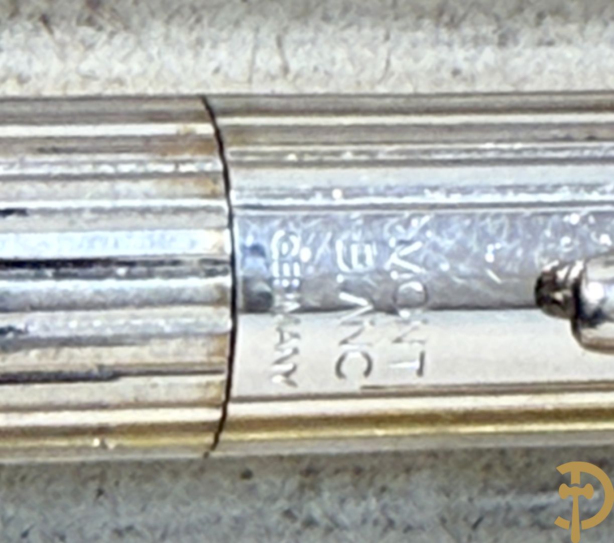 Vergulde en verzilverde vulpen Mont blanc, met gemerkte pen