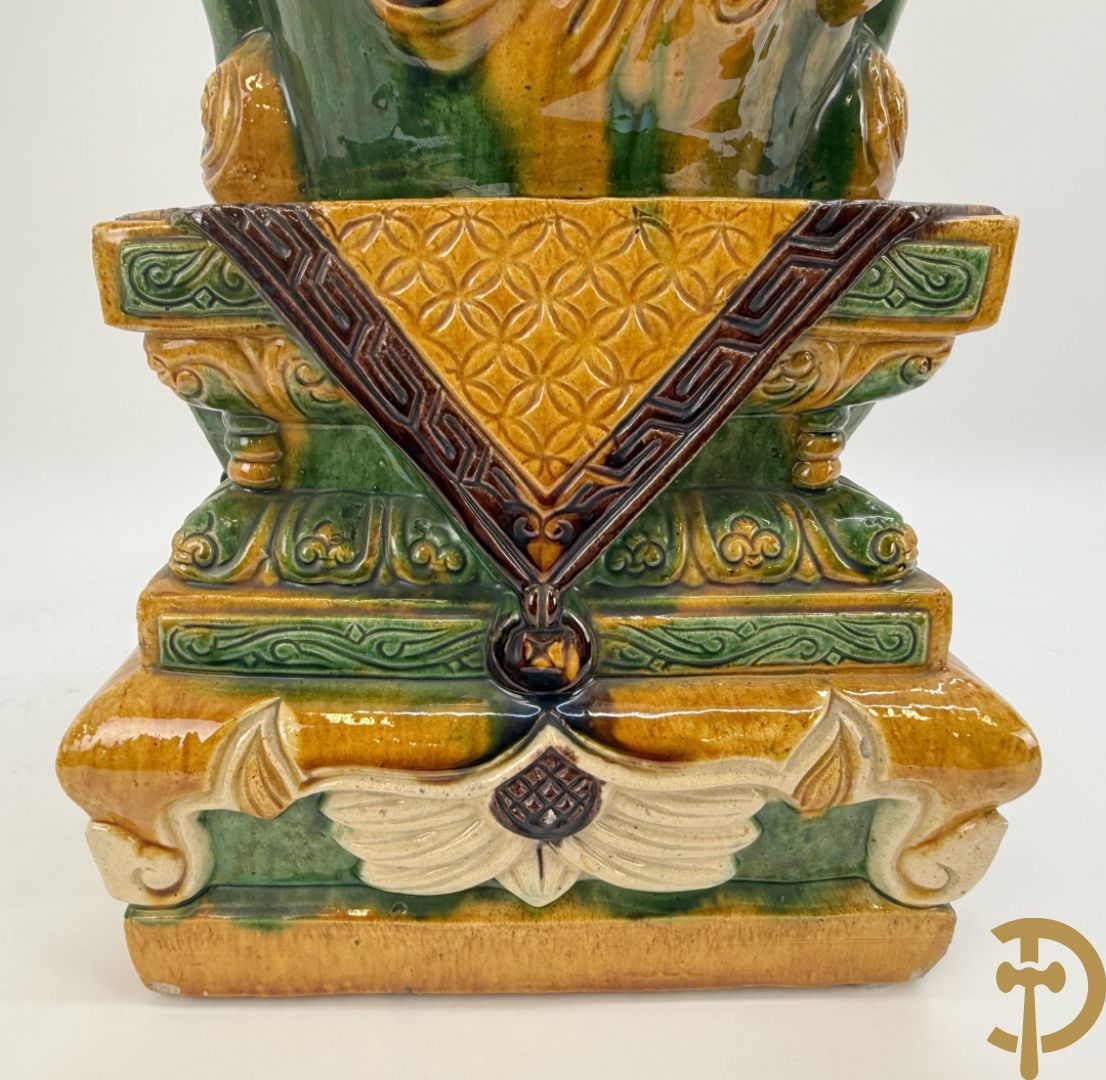 Paar Aziatische geglazuurde Aziatische fo-honden