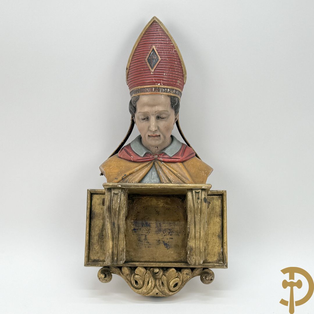 Gepolychromeerde houtsculptuur 