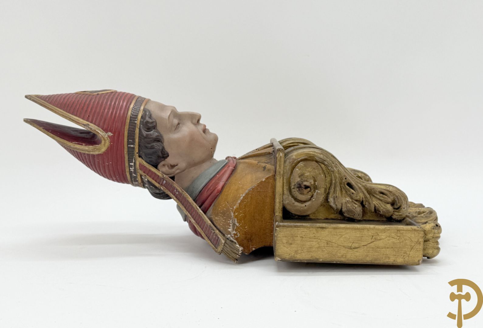 Gepolychromeerde houtsculptuur 