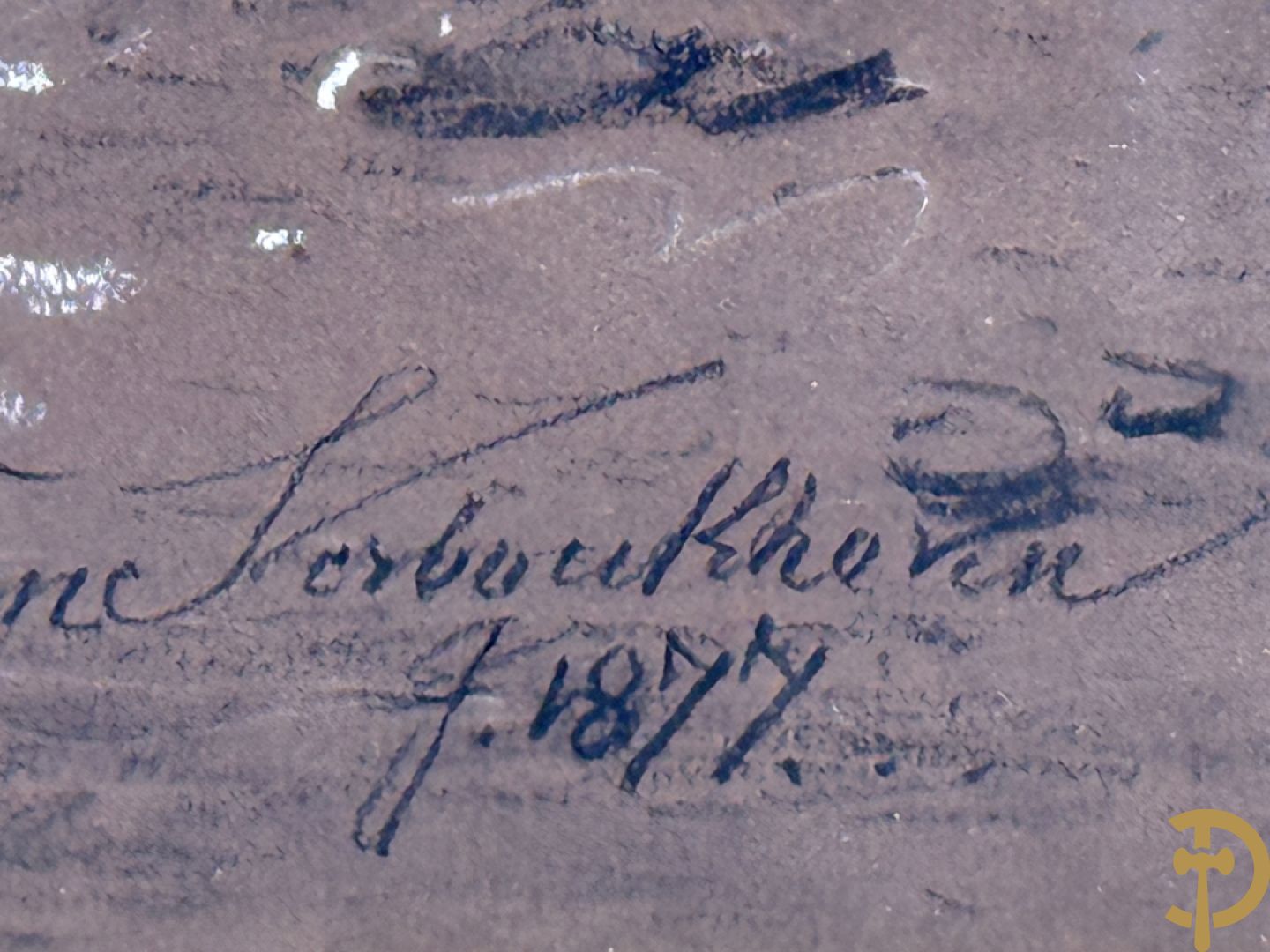 VERBOECKHOVEN Eugène getekend f.1877 