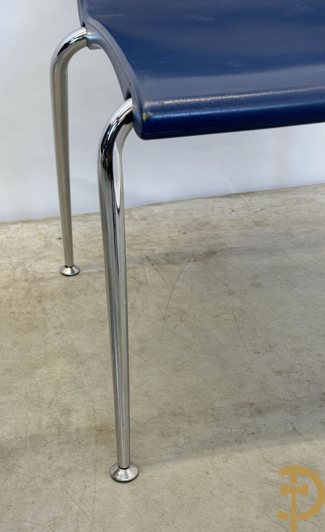 Set van vier vintage stoelen op chromé poten, Weisner Hager 