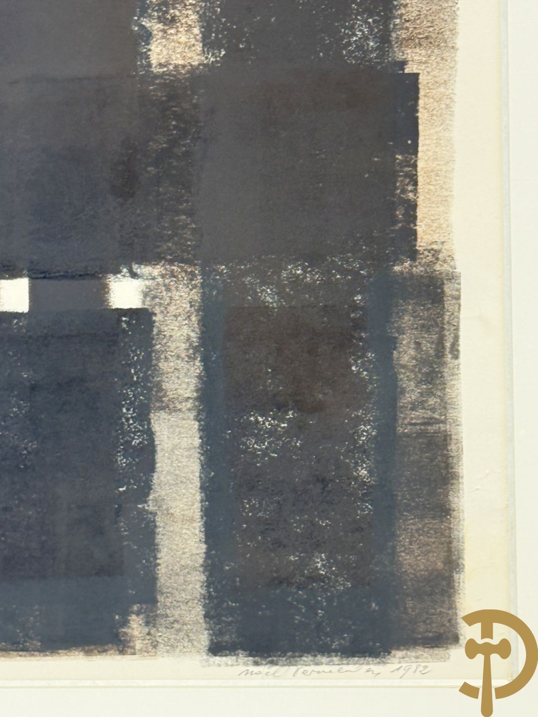 VERMEULEN NOËL getekend 1982 - drieluik acrylverf op papier