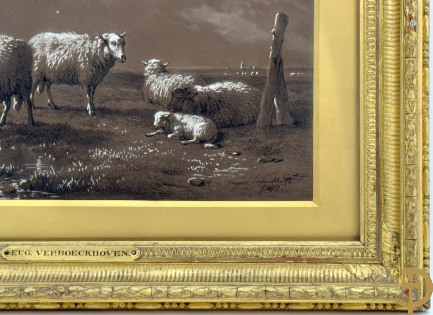 VERBOECKHOVEN Eugène getekend f.1877 