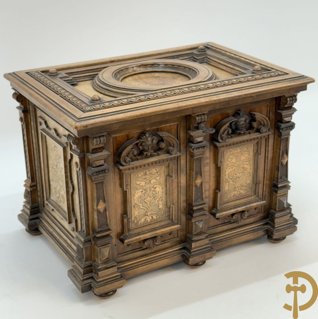 Houten gemarketteerd schatkistje