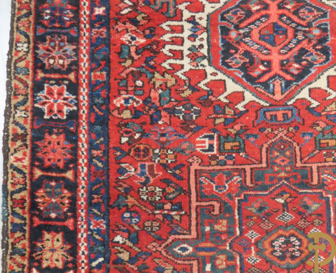 Twee oosterse handgeknoopte tapijten Heriz