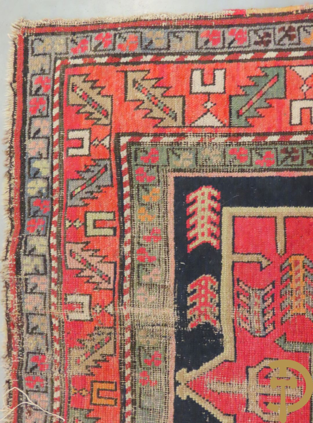 Drie oosterse handgeknoopte tapijten Kaukasus