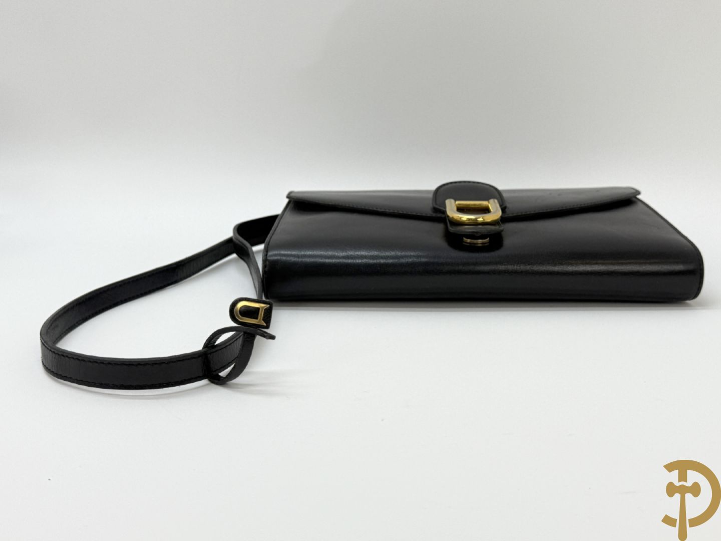 Twee vintage Delvaux handtassen (zwart en bruin) + geldbeugel + lege doosjes