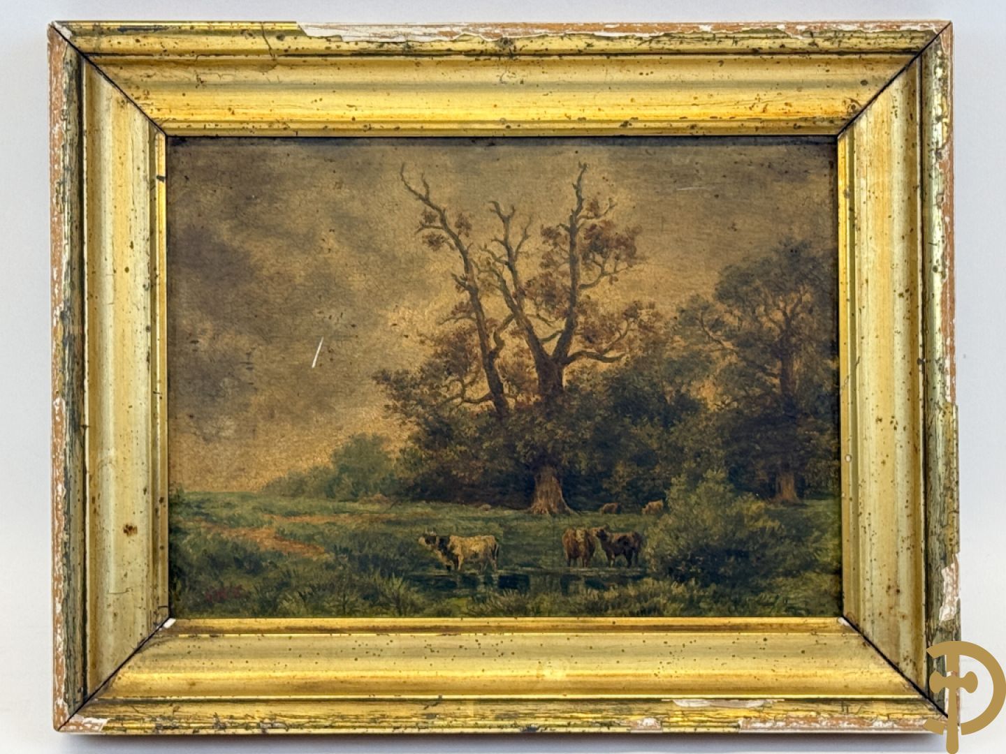 Onleesbaar getekend rechts onder 