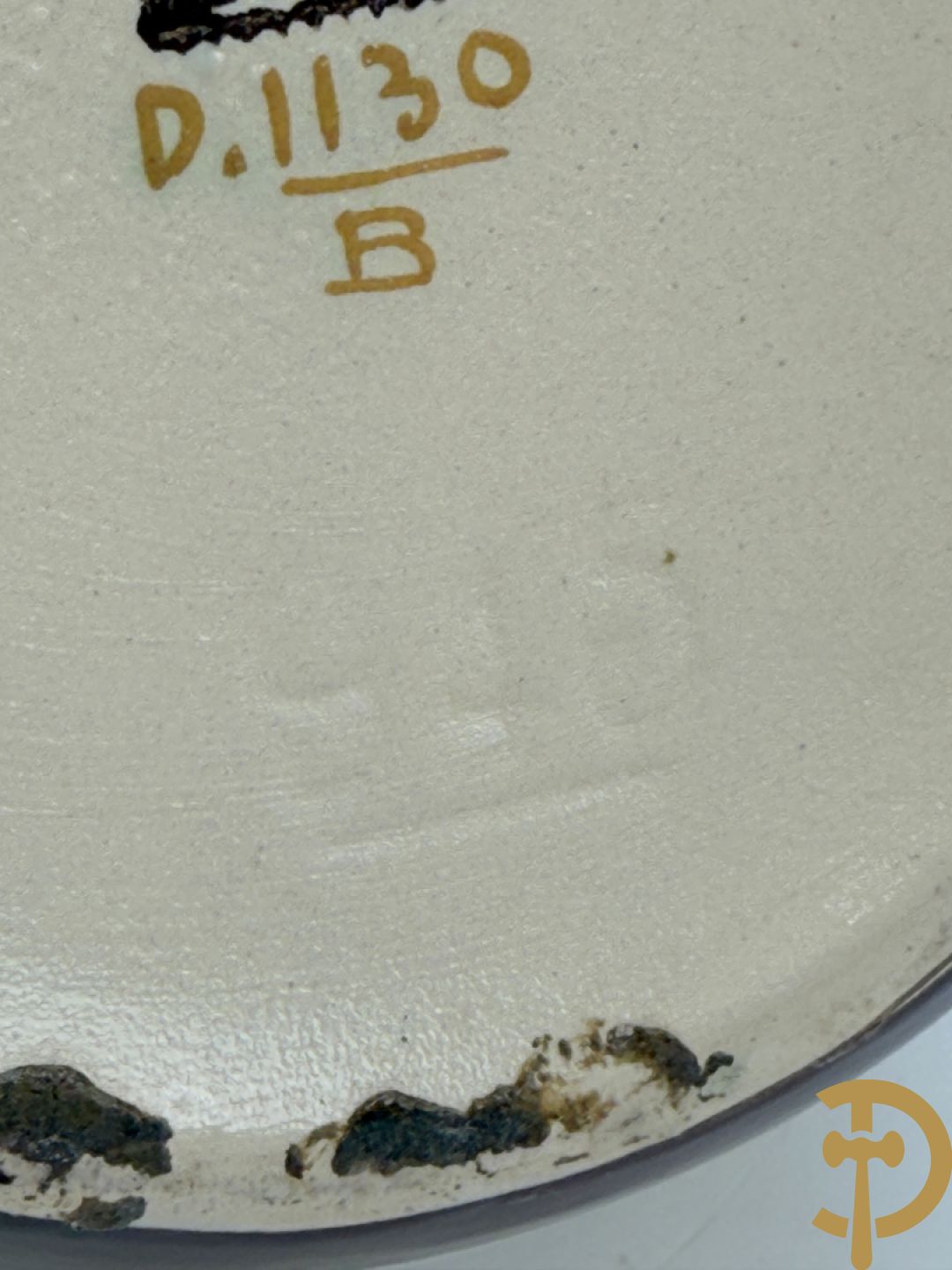 Keramieken Keramis Art Deco vaas met papegaaiendecor, Nr. 1130, Decor 945