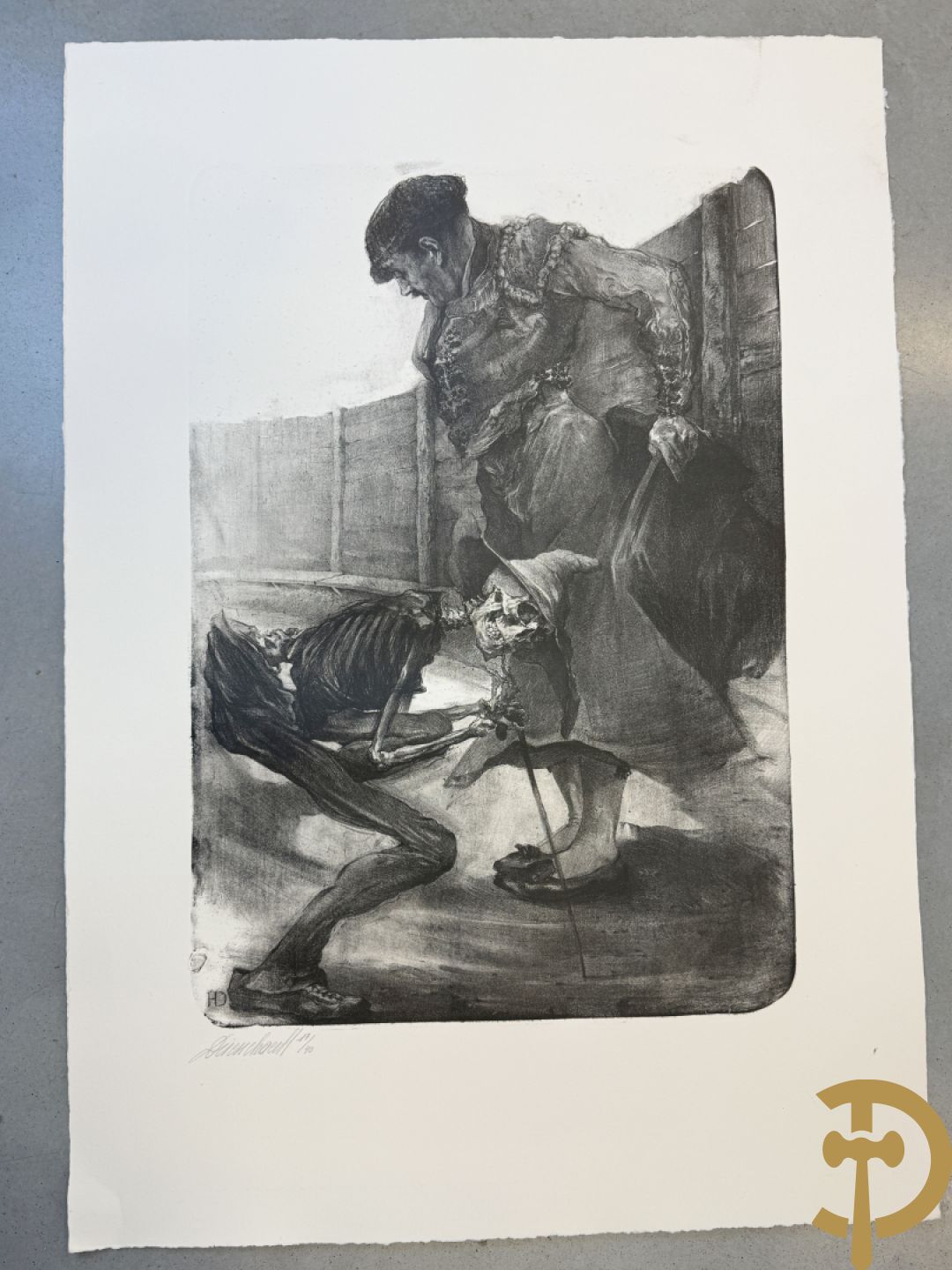 DRIESSCHAERT H. get. Kunstmap met 15 lithografieën met inleidend woord van Gaby Gyselen - 17/40 + DRIESSCHAERT getekend 