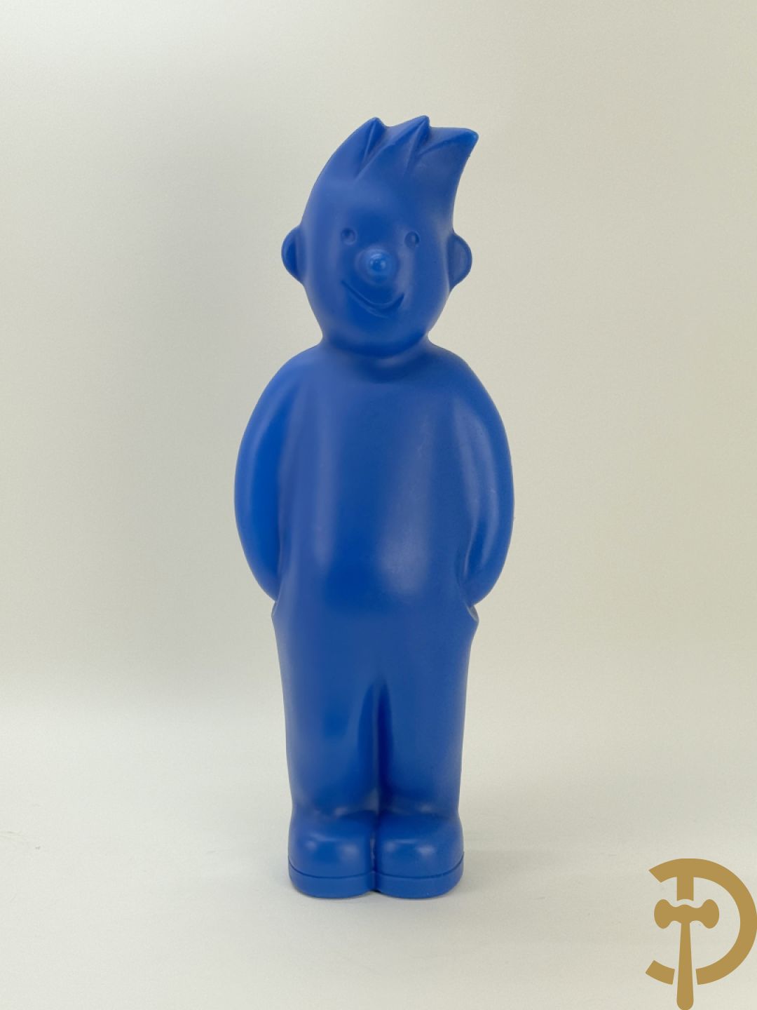 Staande lampadaire in blauwe plexi van Kuifje, gemerkt Interconcept designed by Harry Grieshaeber