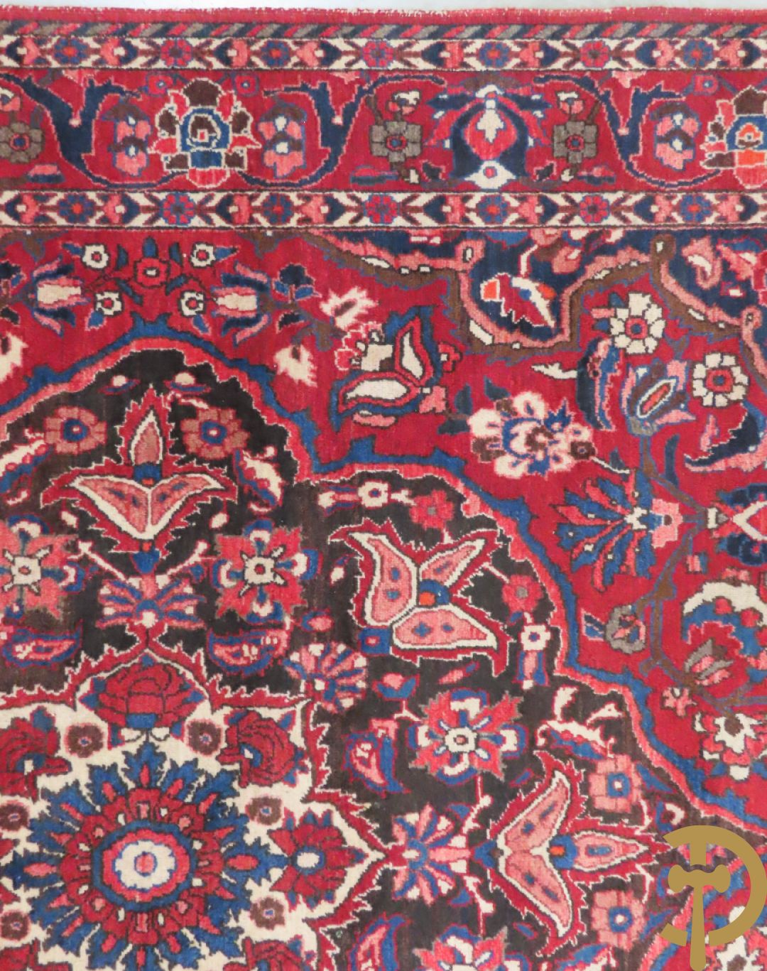 Oosters handgeknoopt tapijt met bloemenpatronen, Saman