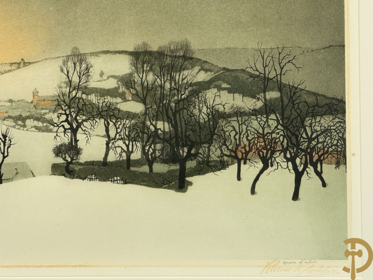 DE SAEDELEER Valerius in de plaat getekend 