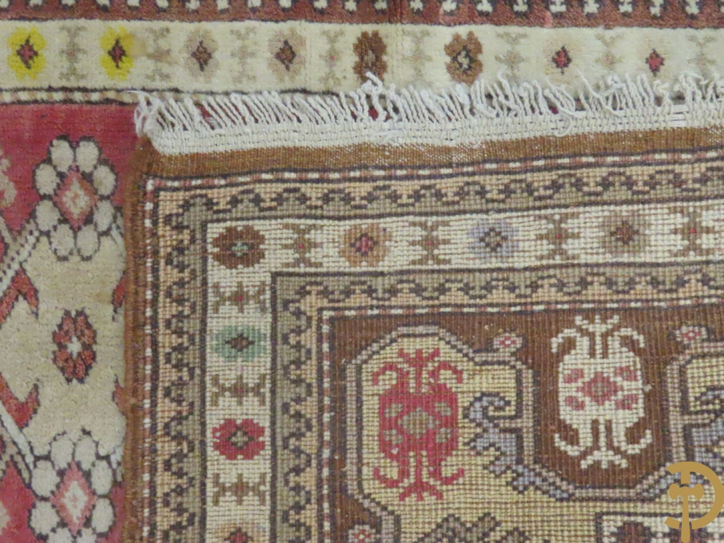 Turkse handgeknoopte Hamadan + oosters handgeknoopt tapijt met dierenmotieven