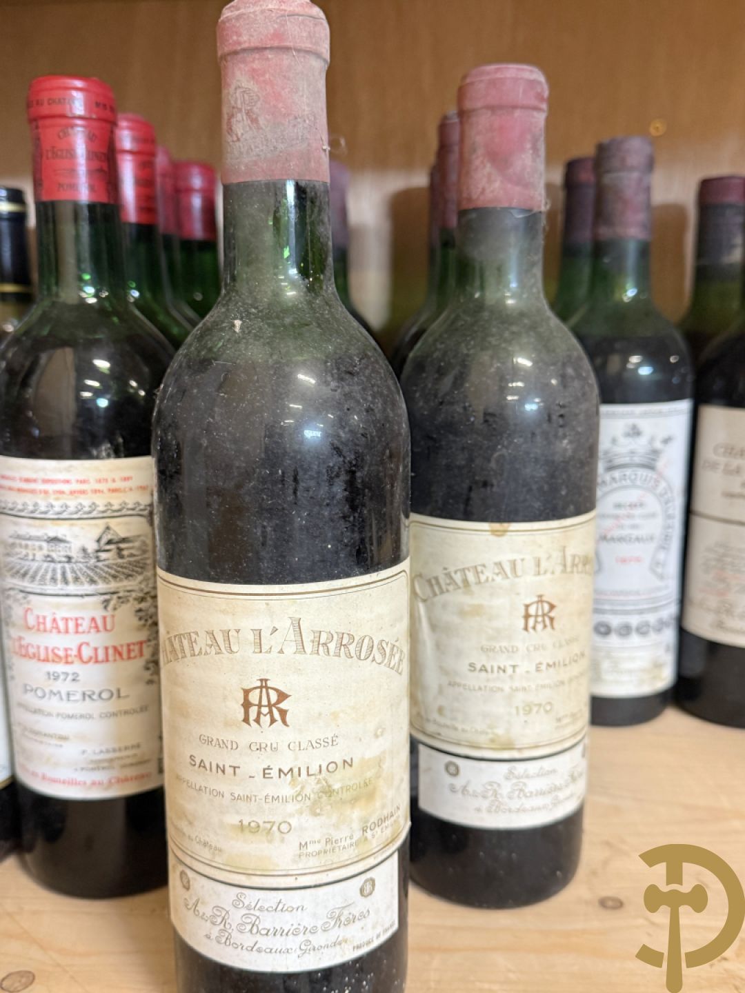 9 flessen Chateau Arrosée, 1970 + 5 flessen Chateau La Clusière, 1977 + 5 flessen Sauvignon Blanc Goue Vallei, 1995 + 4 flessen Chateau l