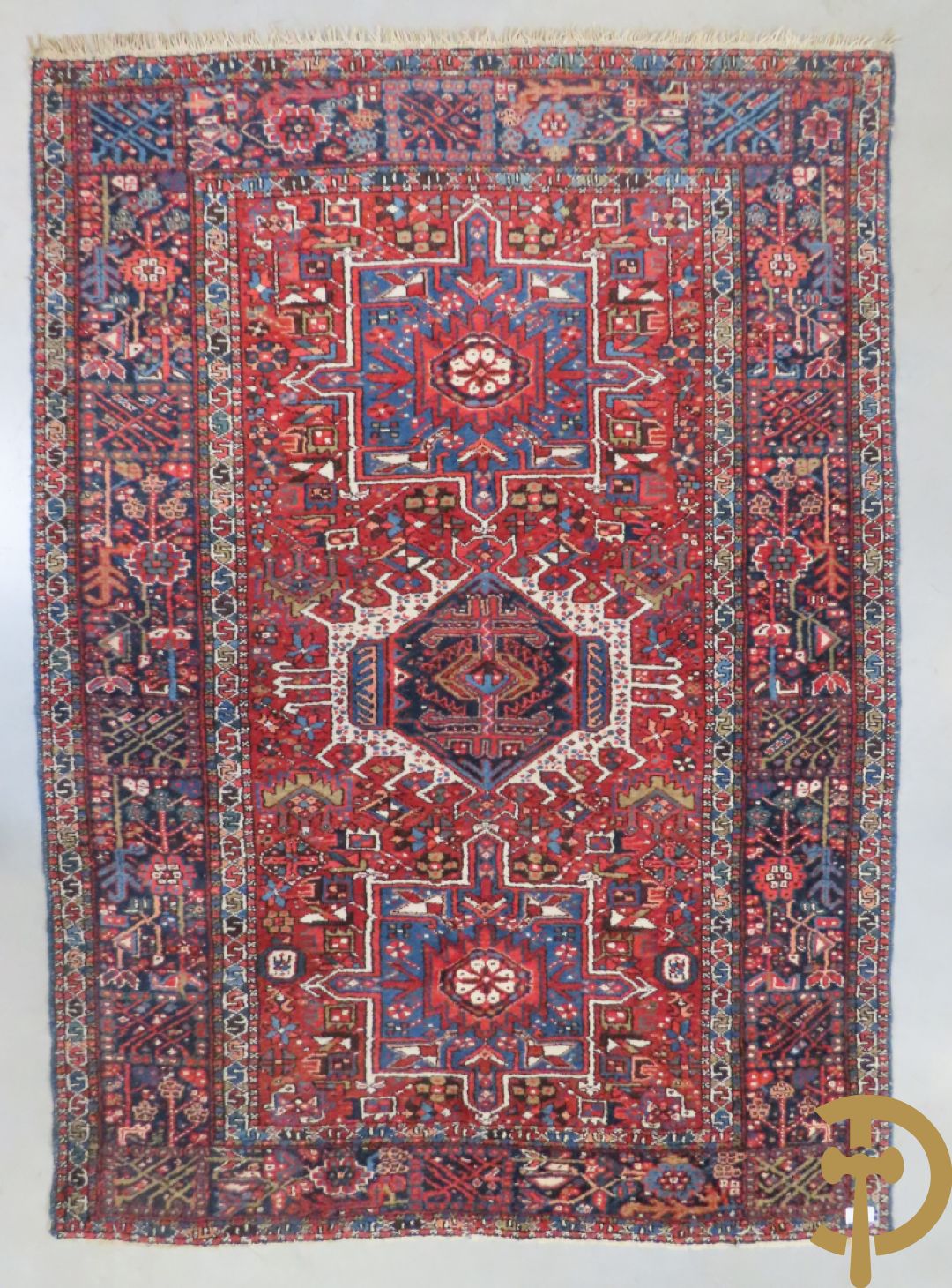 Twee oosterse handgeknoopte tapijten Heriz