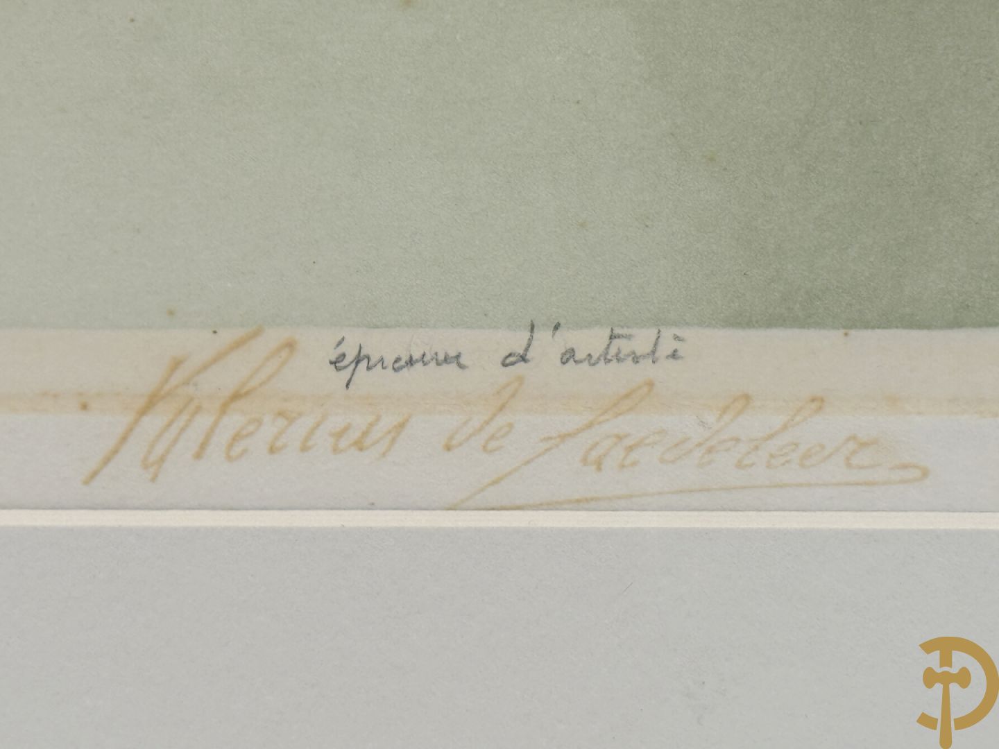 DE SAEDELEER Valerius in de plaat getekend 