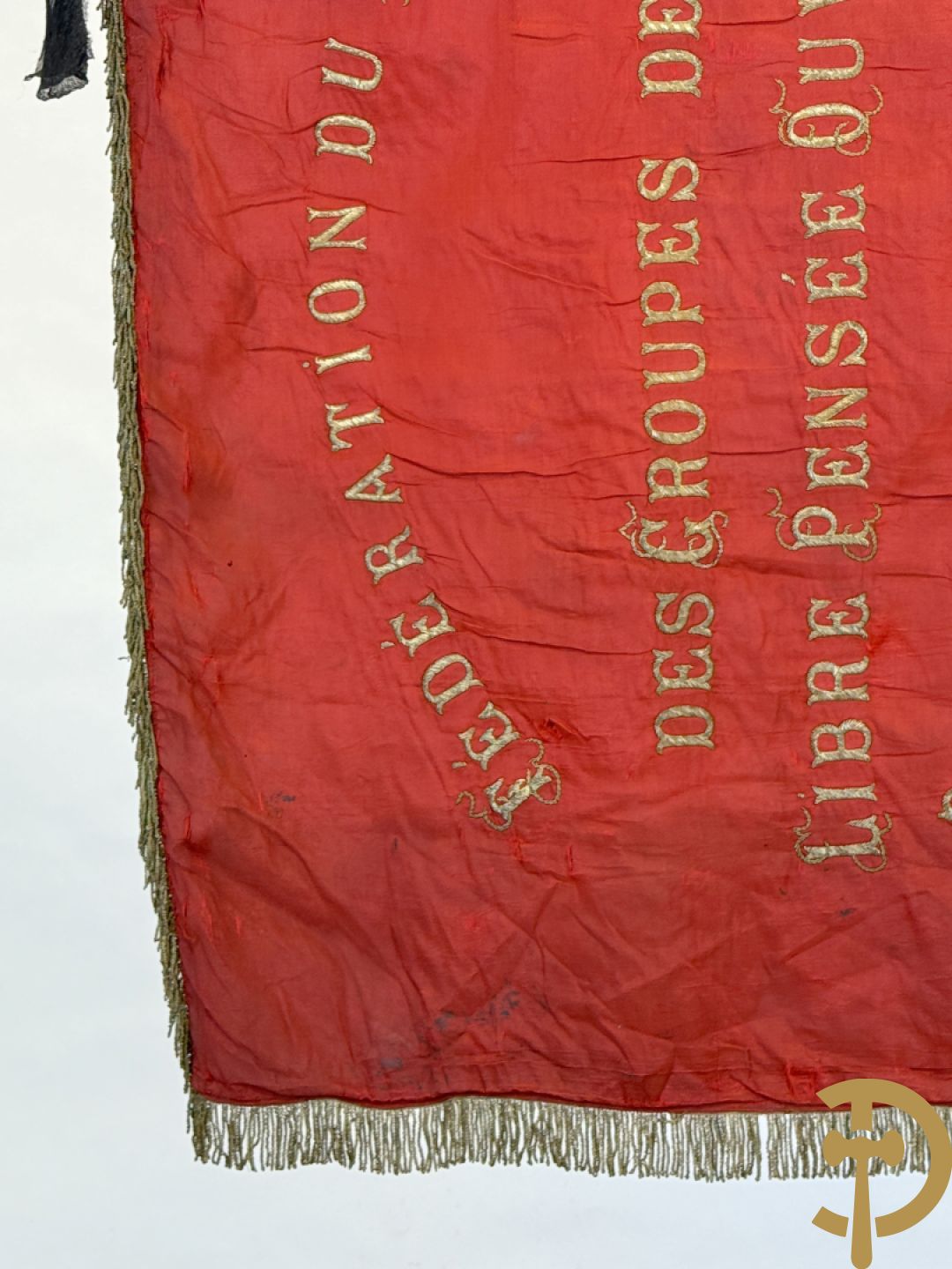 Franse vaandel Federation du Nord des Groupes de la Libre Pensée Ouvrière et d