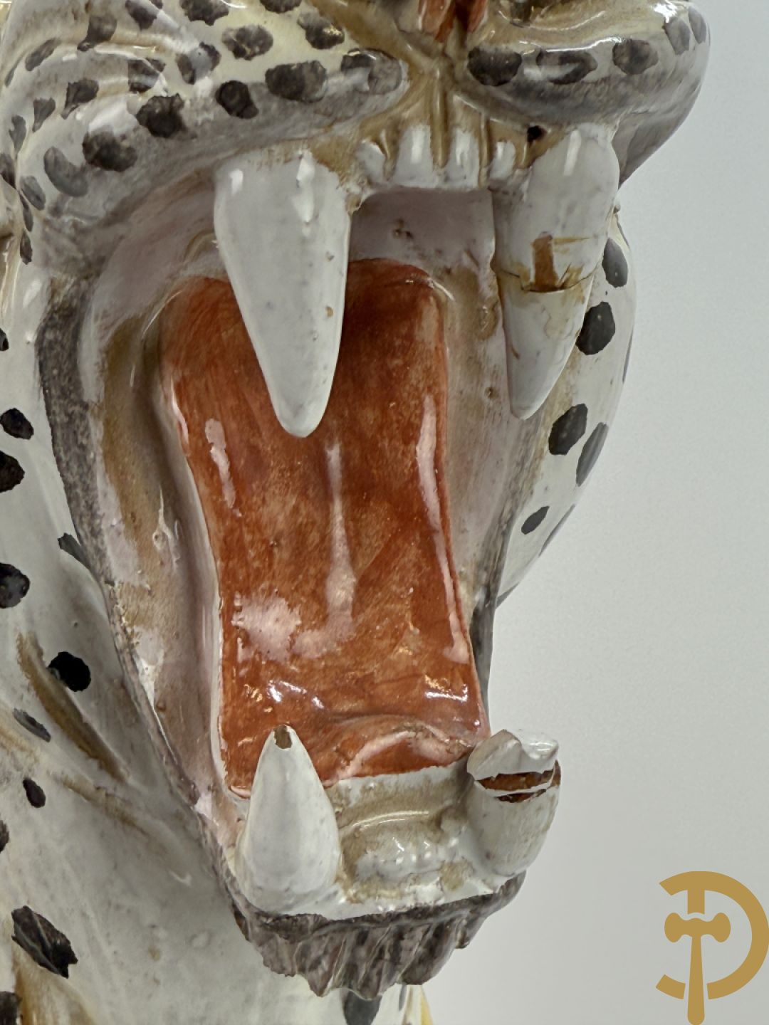 Italiaans gekleurd keramieken vintage luipaard, jaren 