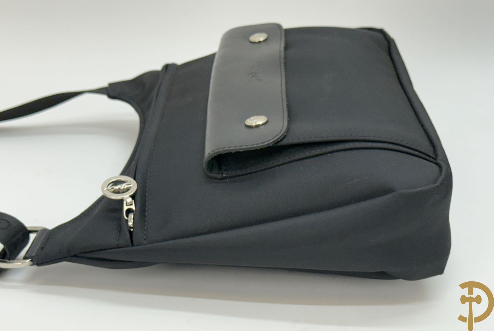 Lederen handtas Longchamp + 2 nylon handtassen Longchamp