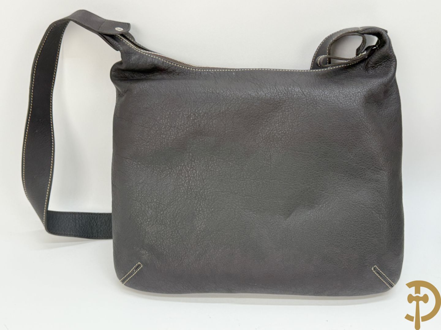 Lederen handtas Longchamp + 2 nylon handtassen Longchamp