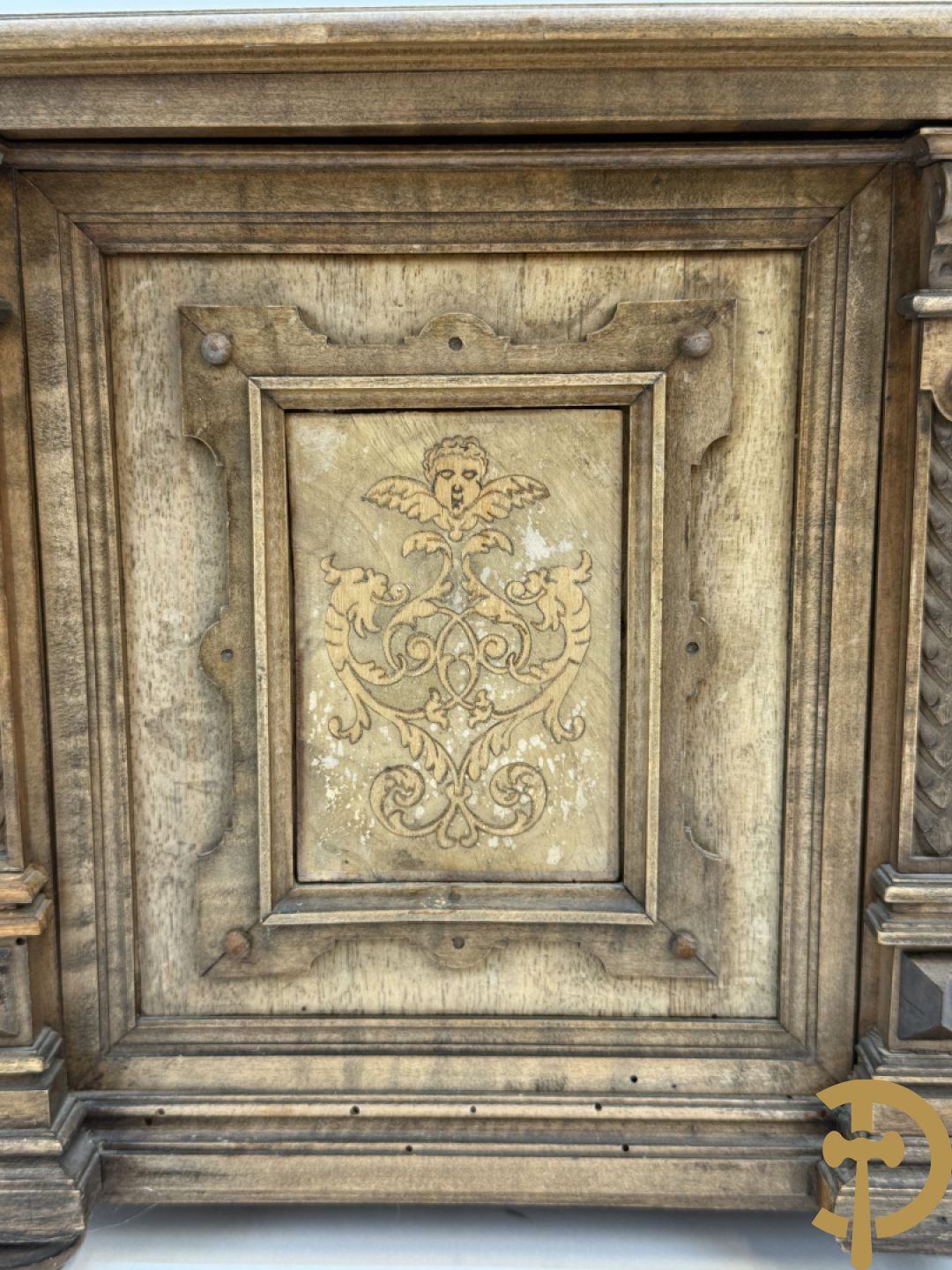 Houten gemarketteerd schatkistje