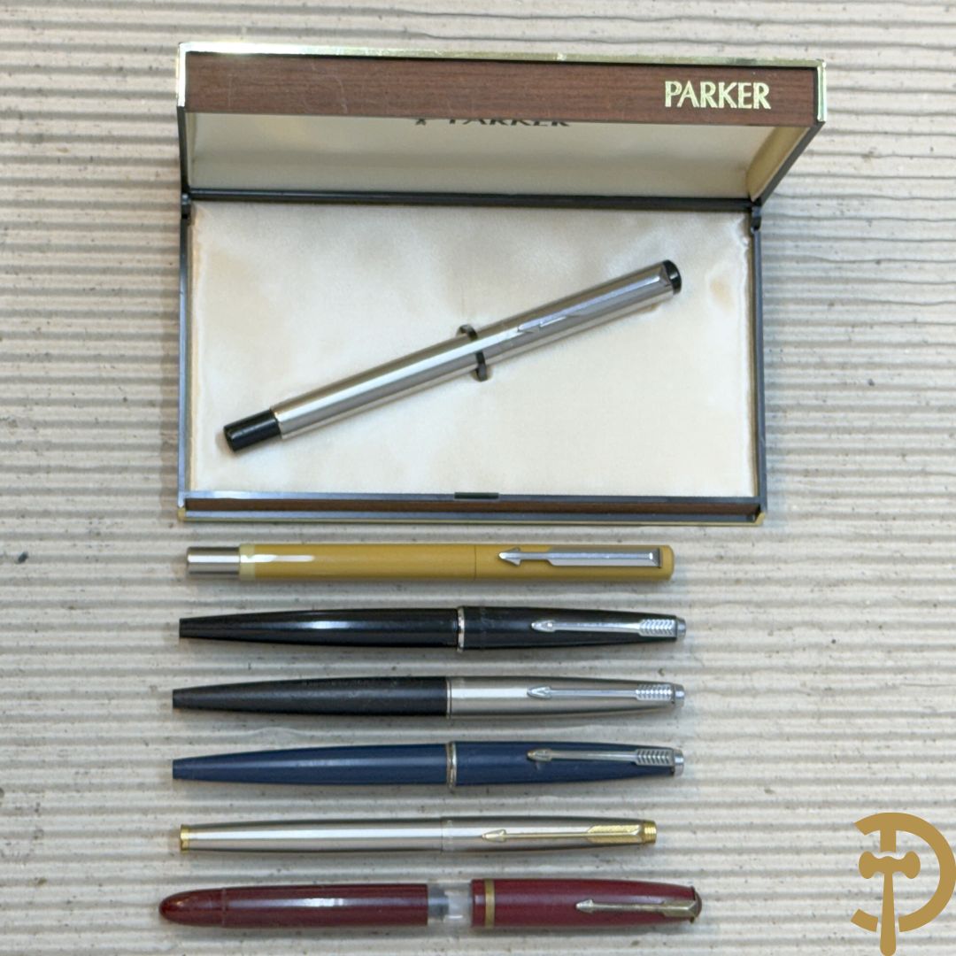 Zeven vulpennen Parker