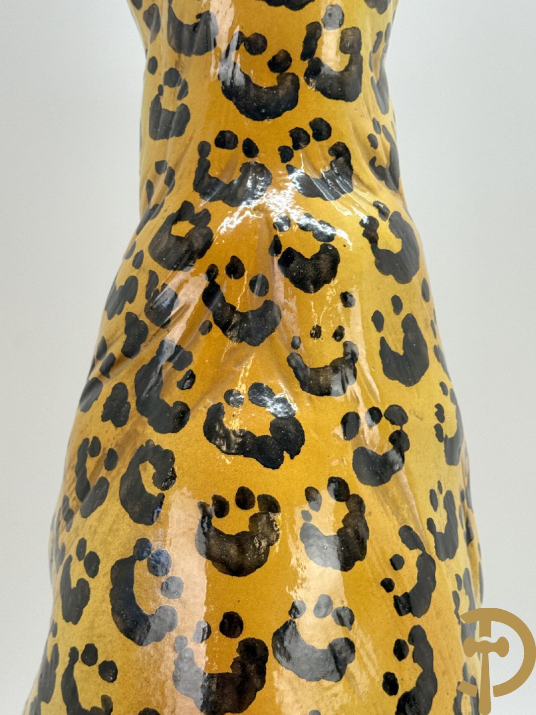 Italiaans gekleurd keramieken vintage luipaard, jaren 