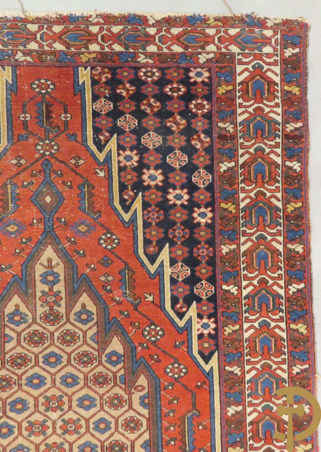 Drie oosterse handgeknoopte tapijten Kaukasus