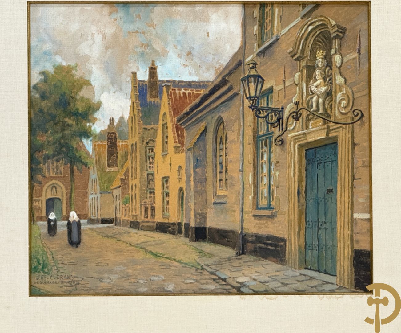 CLERENS Jef getekend Beguinage Bruges 