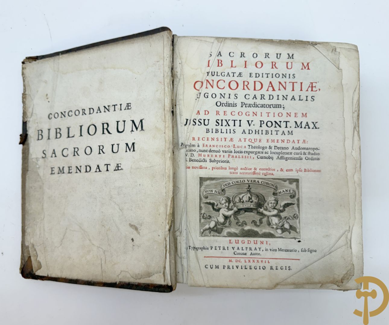 Reeks oude theologische boeken met lederen kaft 17e-18e w.o. Moralis Christiana, Missale Romanum  en Bibliorum Concordantia